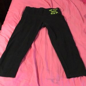 Pink VS crop workout leggings XS